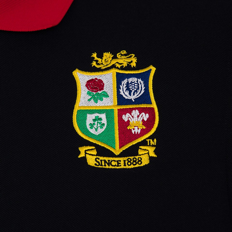 MENS BRITISH & IRISH LIONS HOME NATIONS POLO SHIRT BLACK