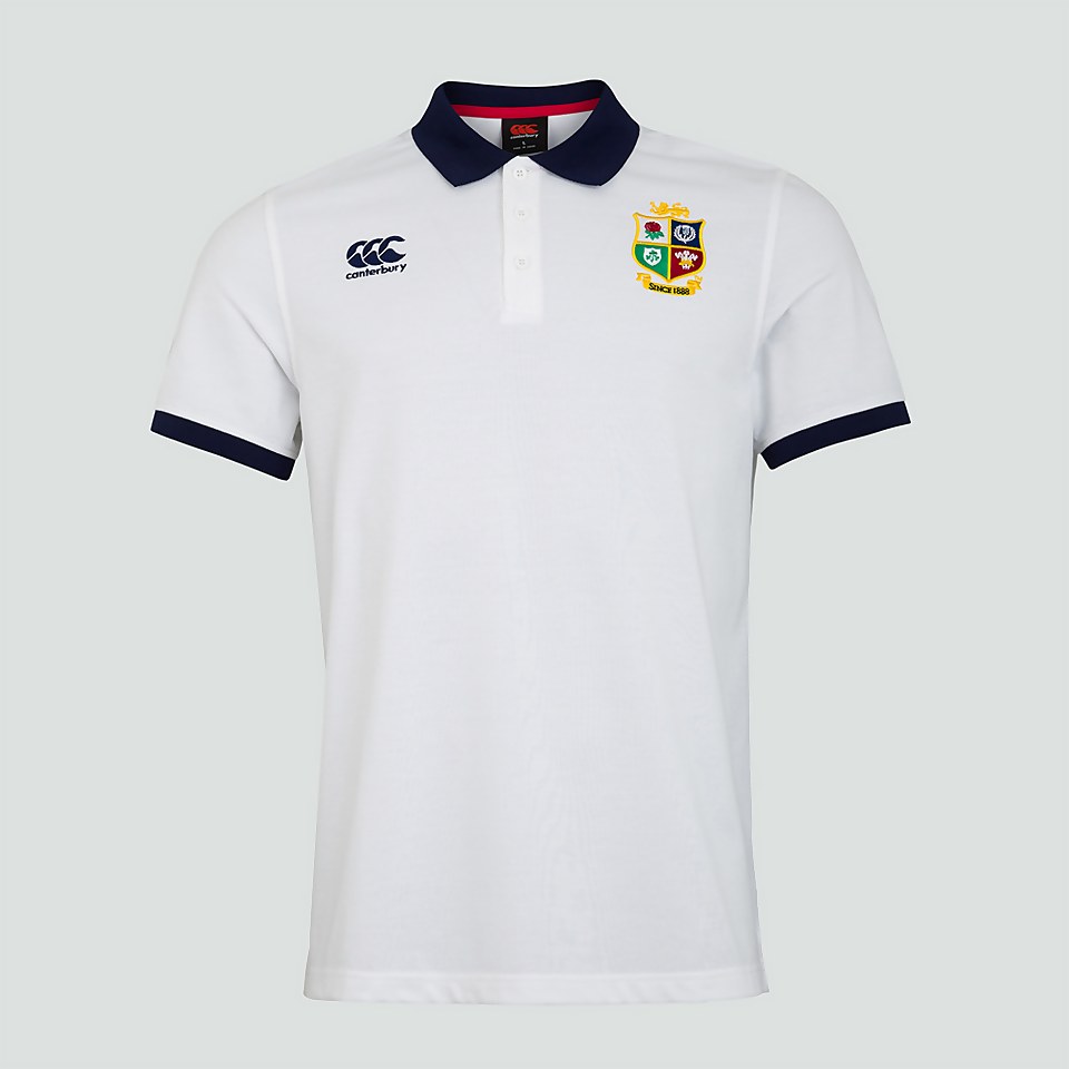 MENS BRITISH & IRISH LIONS HOME NATIONS POLO SHIRT WHITE