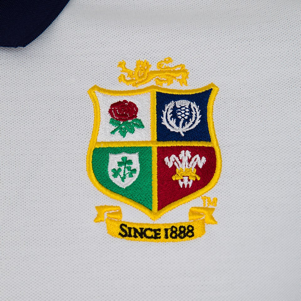 MENS BRITISH & IRISH LIONS HOME NATIONS POLO SHIRT WHITE