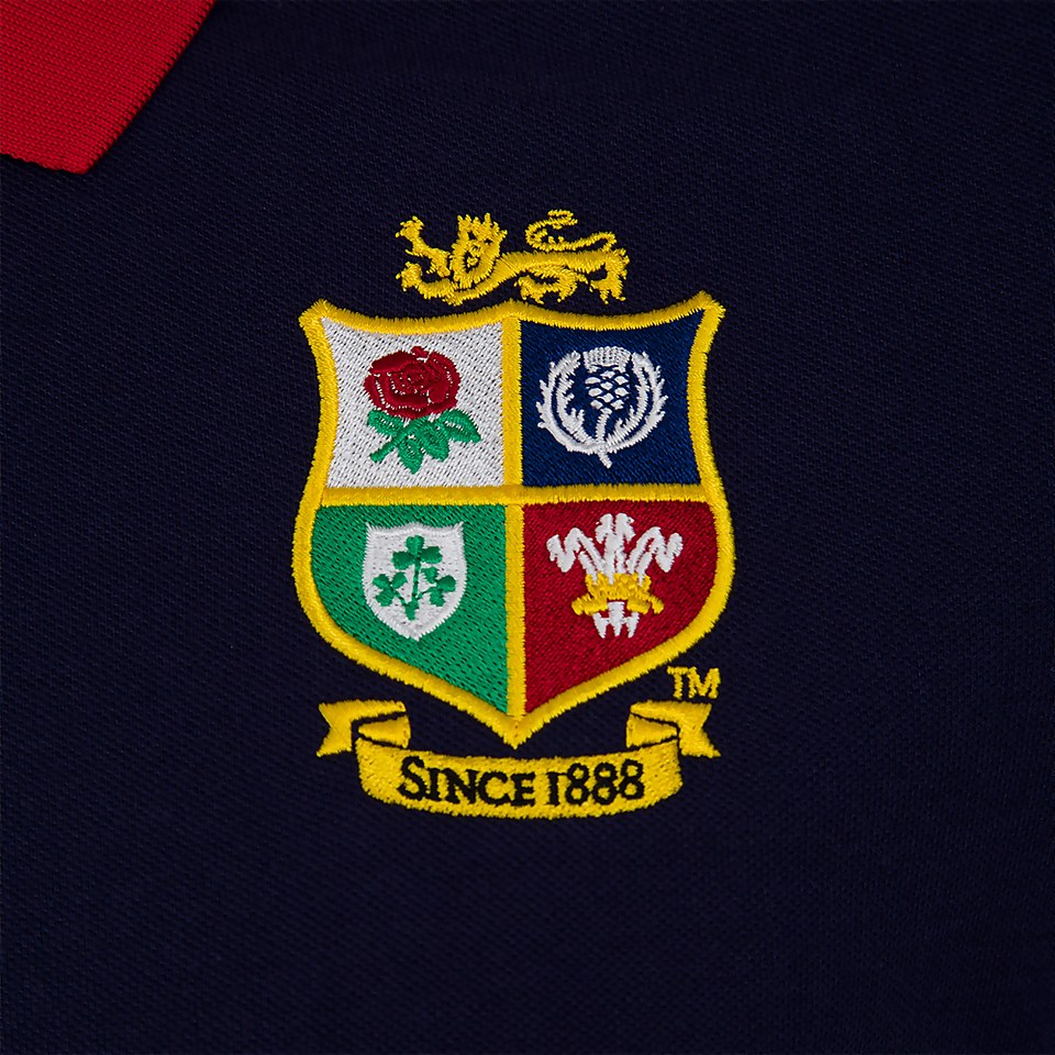 MENS BRITISH & IRISH LIONS HOME NATIONS POLO SHIRT BLUE