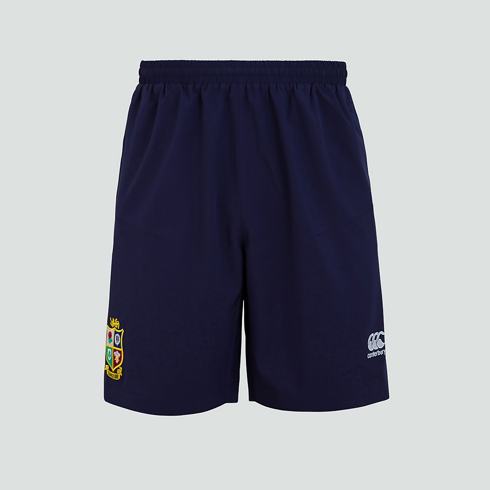 MENS BRITISH & IRISH LIONS 8 INCH WOVEN GYM SHORTS BLUE