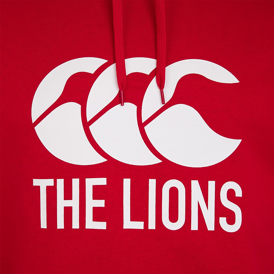 MENS BRITISH & IRISH LIONS LOGO HOODY RED