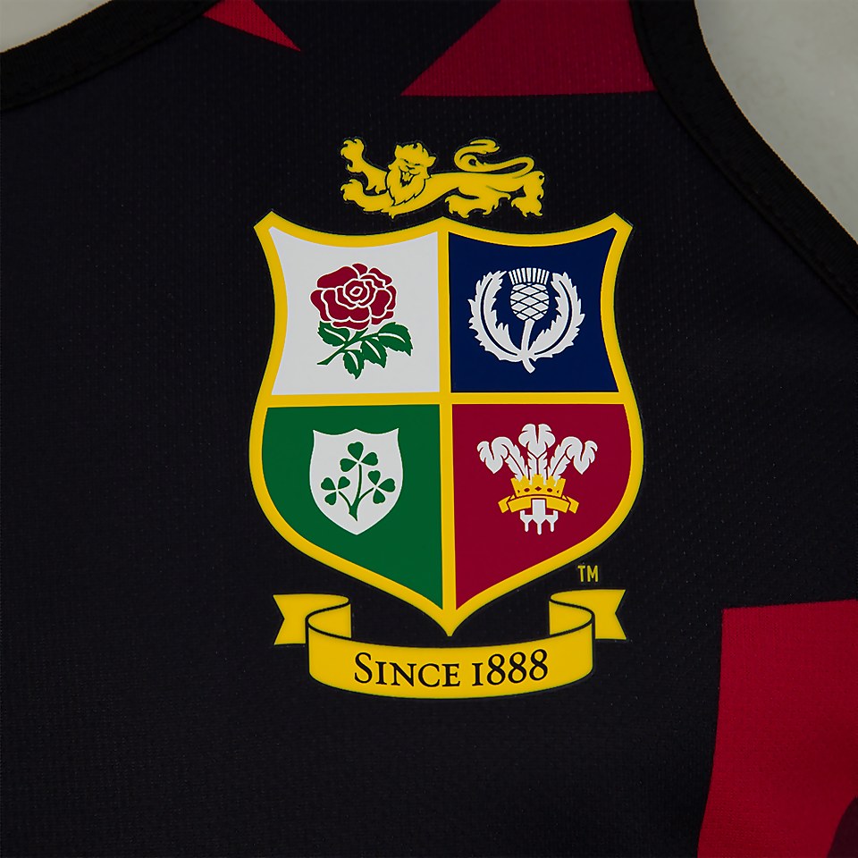 MENS BRITISH & IRISH LIONS POLY SINGLET BLACK
