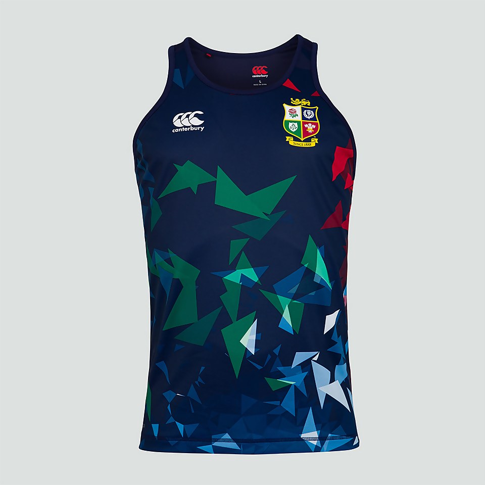 MENS BRITISH & IRISH LIONS POLY SINGLET BLUE