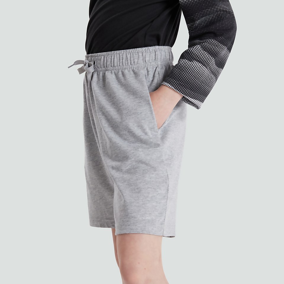 JUNIOR UNISEX COTTON SHORTS GREY