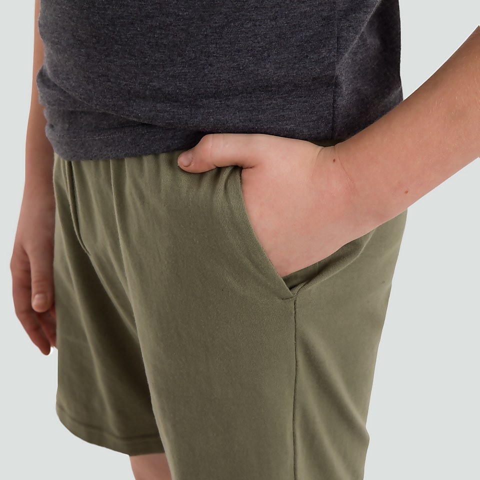 JUNIOR UNISEX COTTON SHORTS GREEN