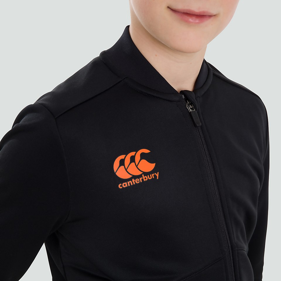 JUNIOR UNISEX FULL ZIP TRACK JACKET BLACK