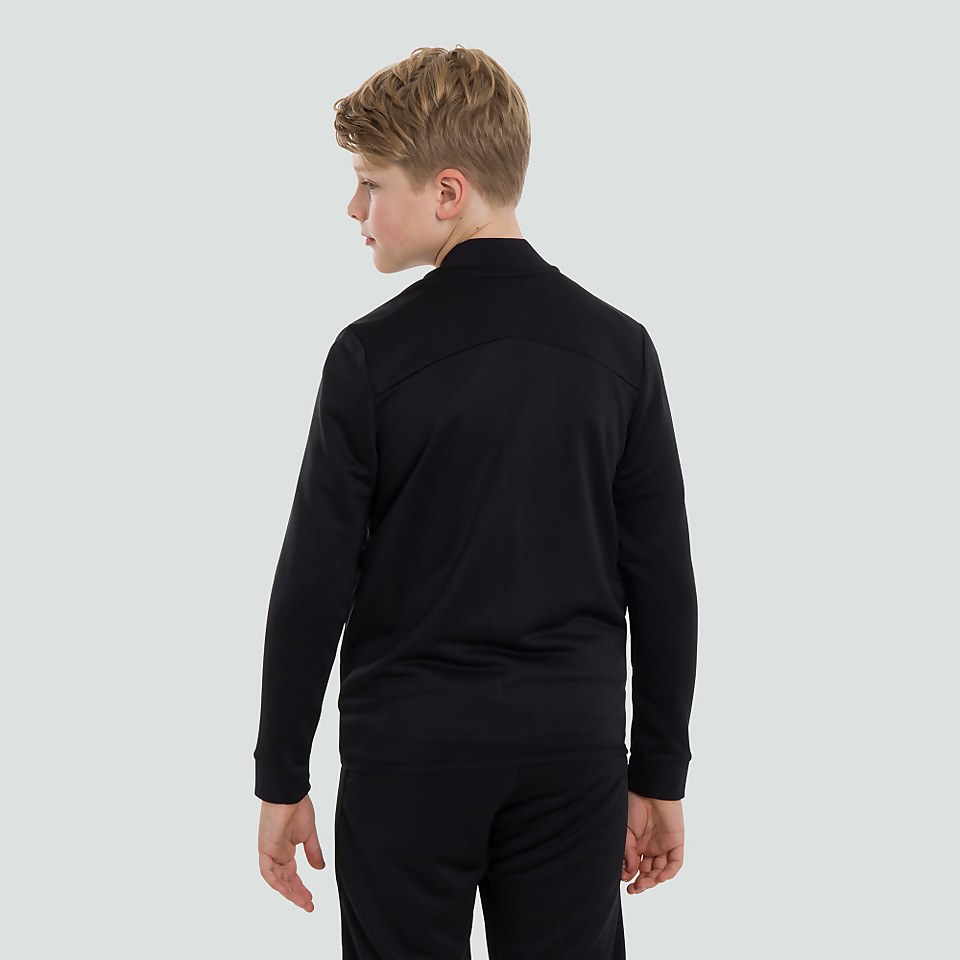 JUNIOR UNISEX FULL ZIP TRACK JACKET BLACK