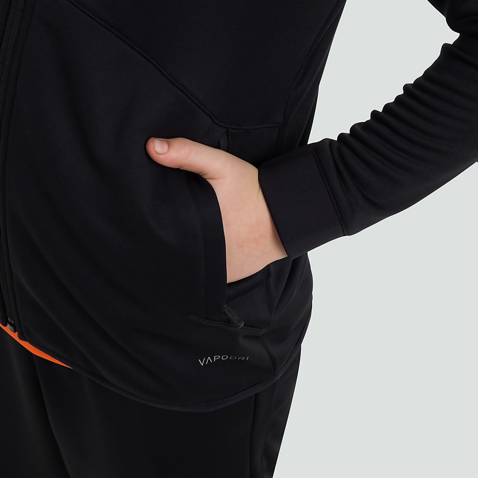 JUNIOR UNISEX FULL ZIP TRACK JACKET BLACK