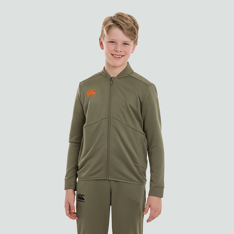 JUNIOR UNISEX FULL ZIP TRACK JACKET GREEN