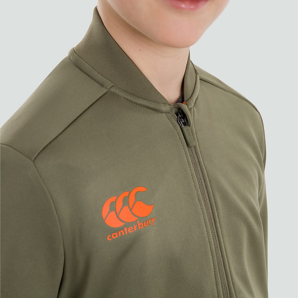 JUNIOR UNISEX FULL ZIP TRACK JACKET GREEN