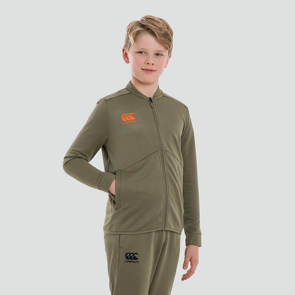 JUNIOR UNISEX FULL ZIP TRACK JACKET GREEN