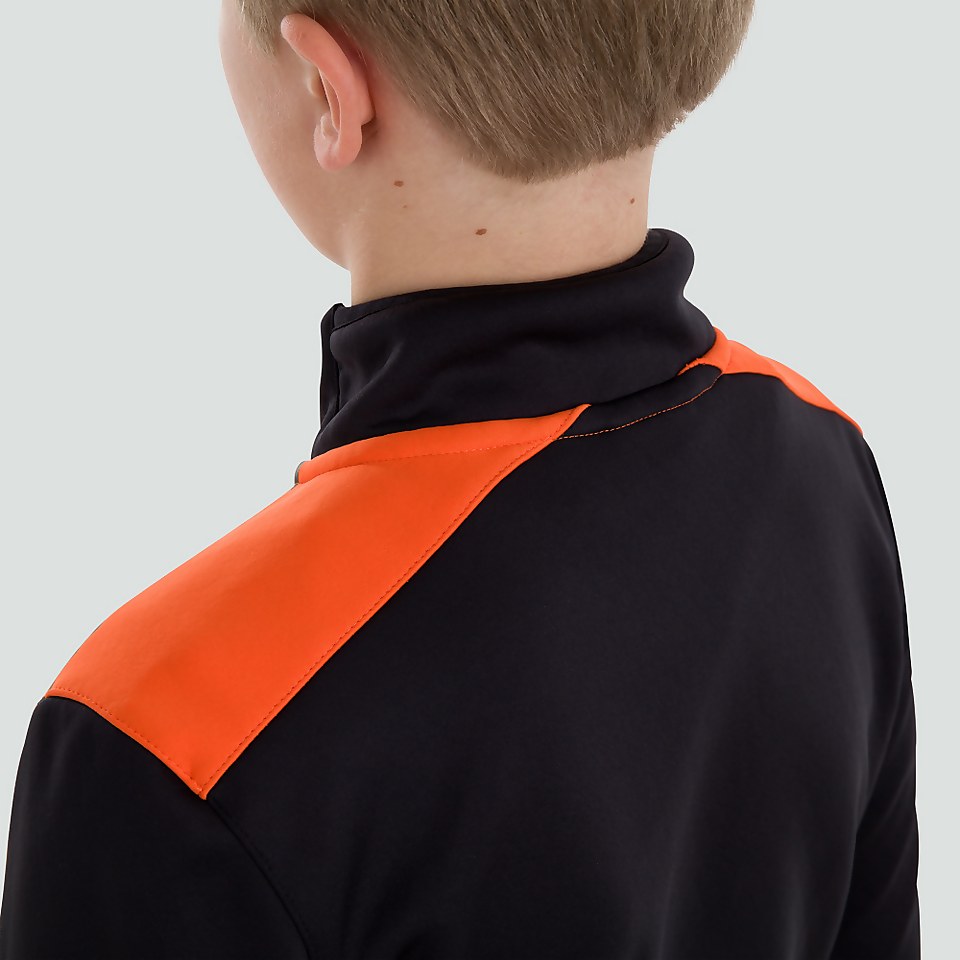 JUNIOR UNISEX 1/4 ZIP TOP BLACK