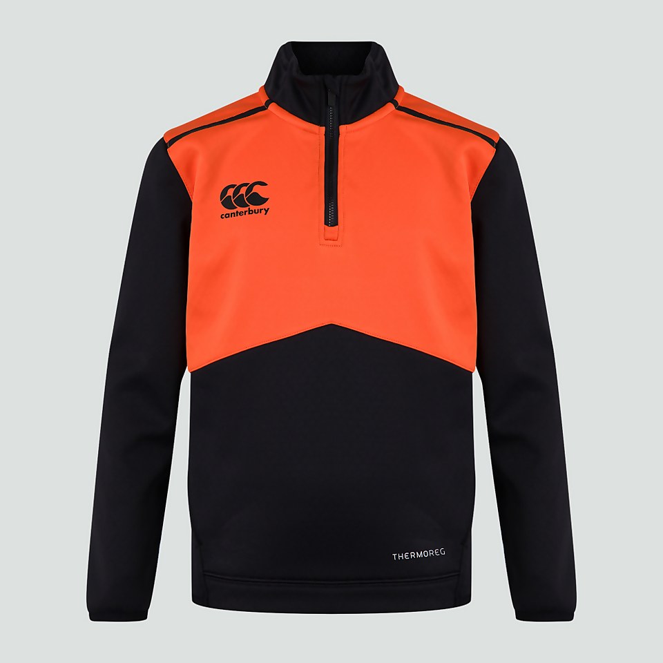 JUNIOR UNISEX 1/4 ZIP TOP BLACK