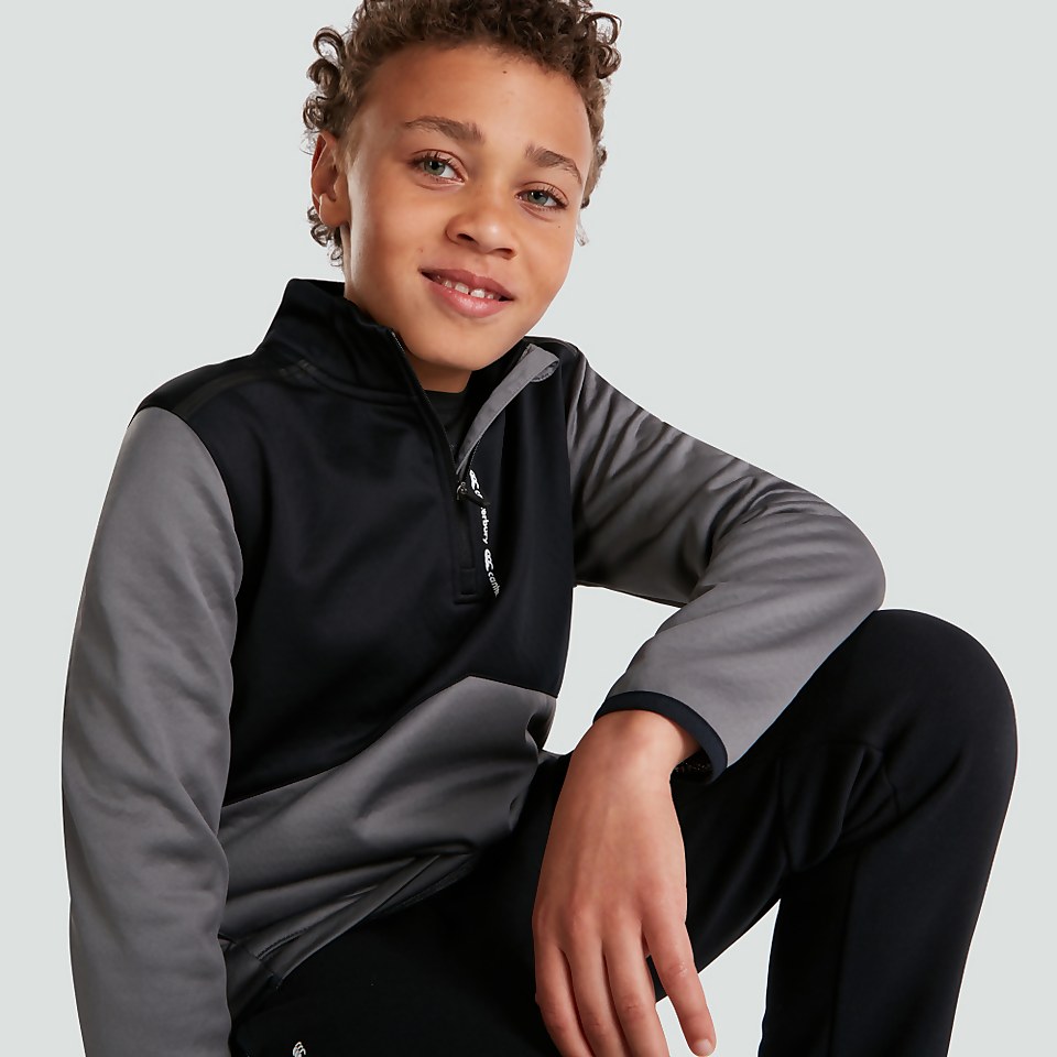 JUNIOR UNISEX 1/4 ZIP TOP GREY