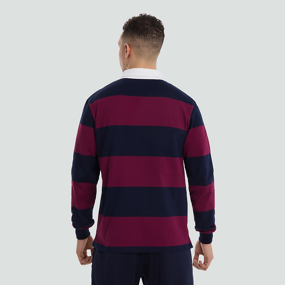 MENS LONG SLEEVED RETRO HOOPED JERSEY RED