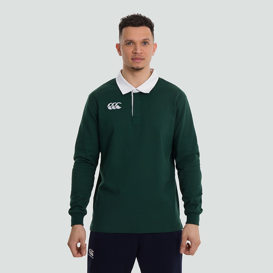 MENS LONG SLEEVED RETRO JERSEY GREEN
