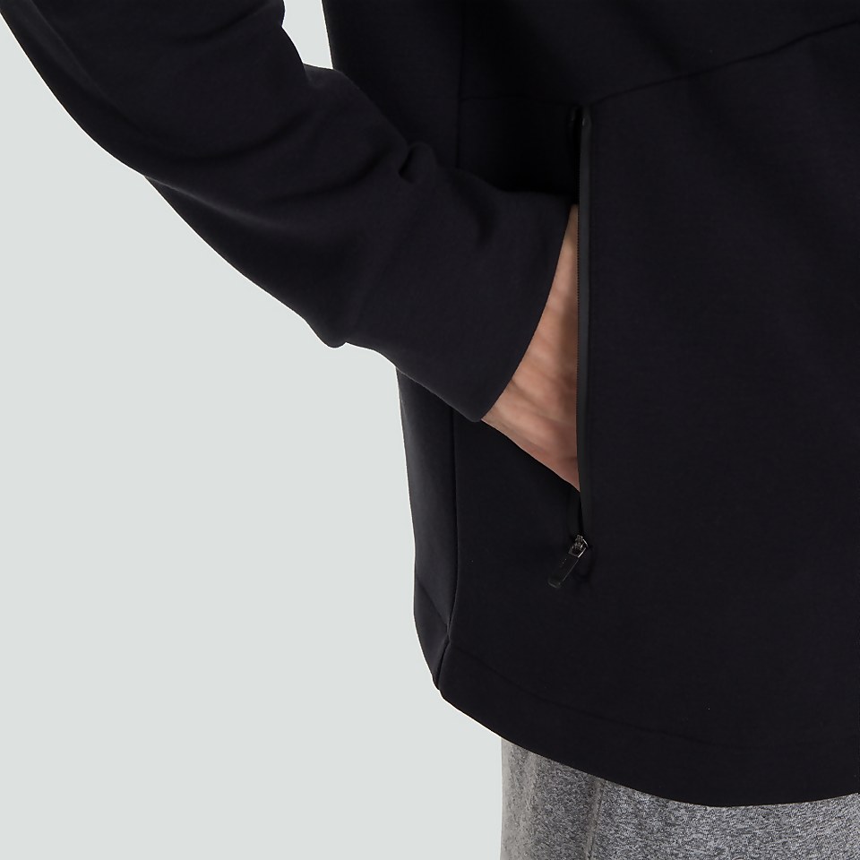 MENS FULL ZIP TECH HOODY BLACK