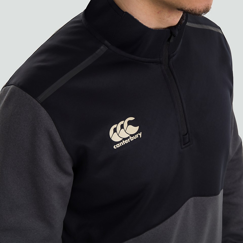 MENS 1/4 THERMOREG SPACER FLEECE GREY