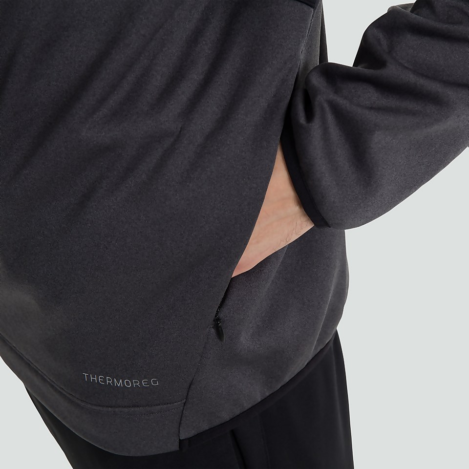 MENS 1/4 THERMOREG SPACER FLEECE GREY
