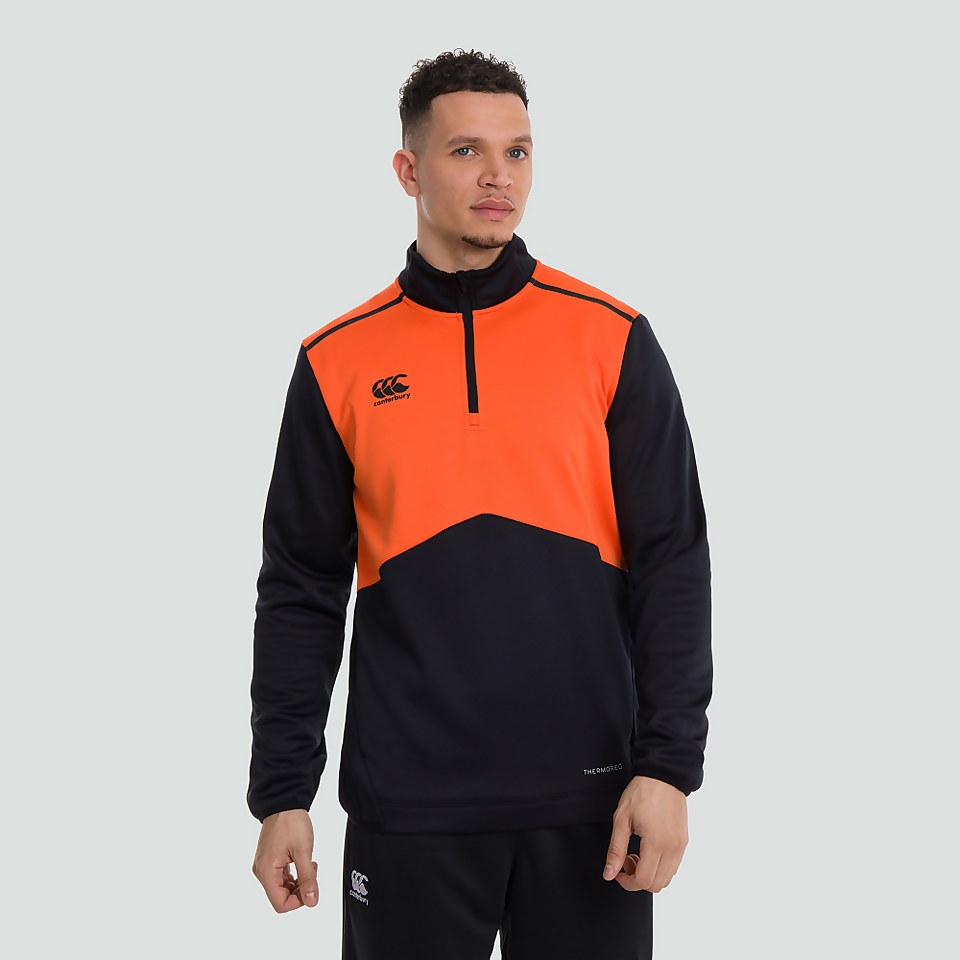 MENS 1/4 THERMOREG SPACER FLEECE BLACK