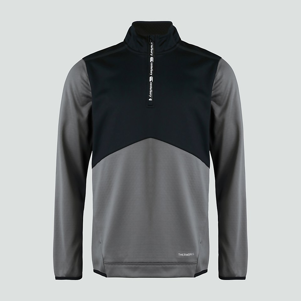 MENS 1/4 ZIP TOP GREY