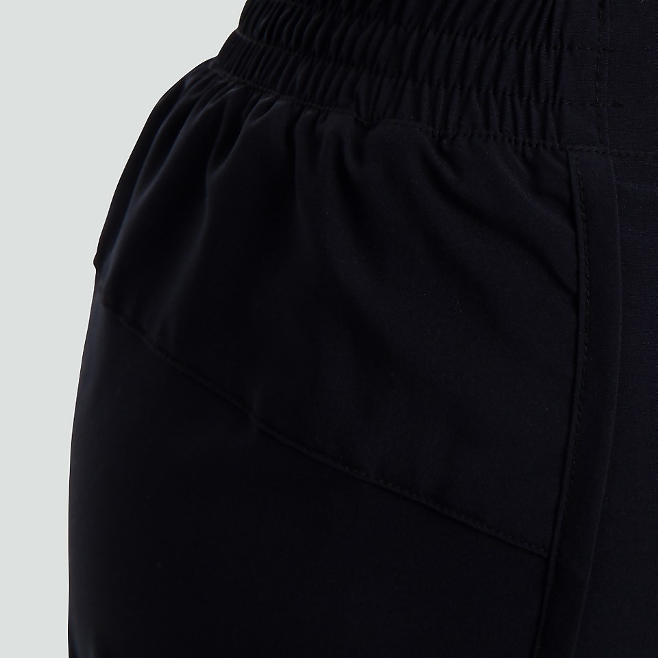 WOMENS WOVEN GYM SHORTS BLACK