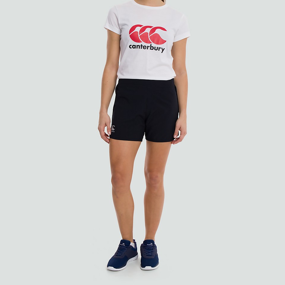 WOMENS WOVEN GYM SHORTS BLACK