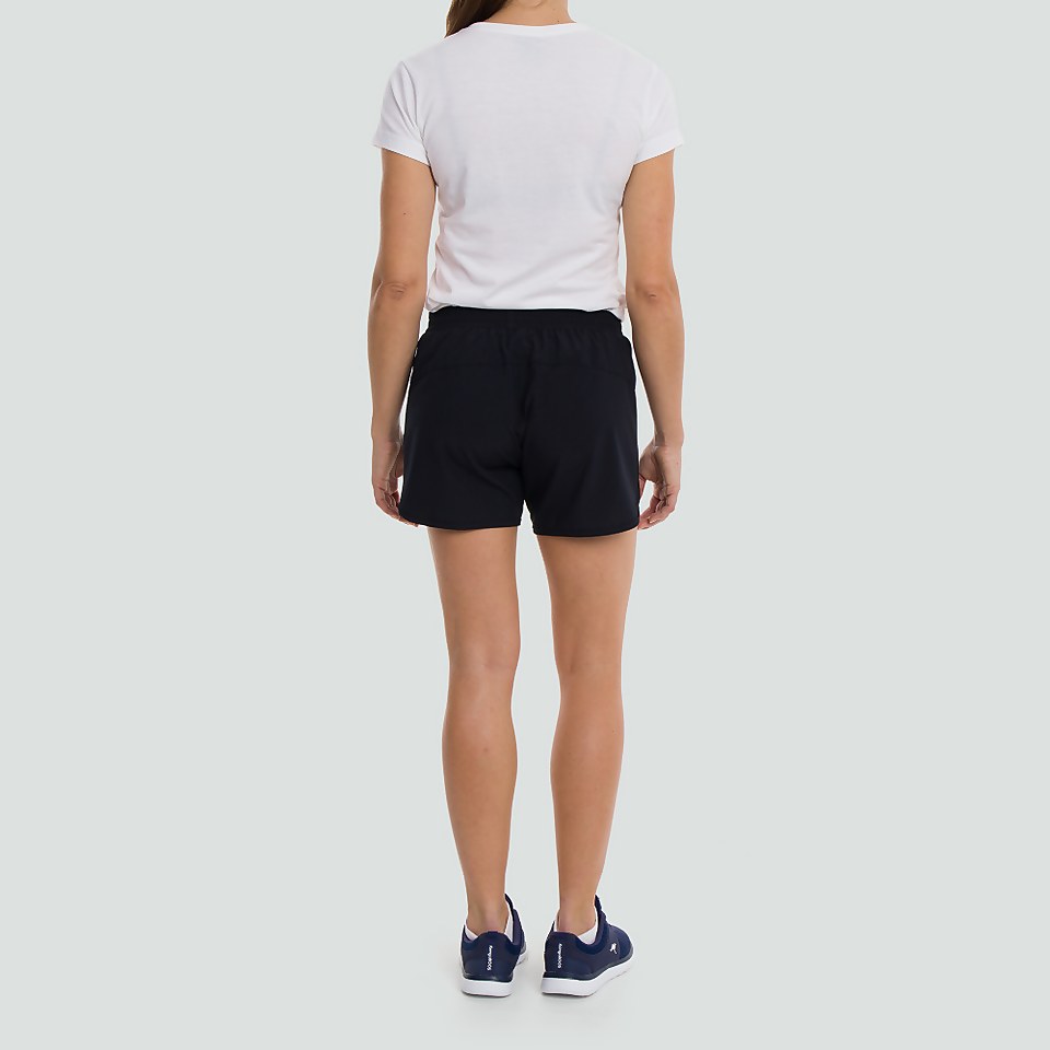 WOMENS WOVEN GYM SHORTS BLACK