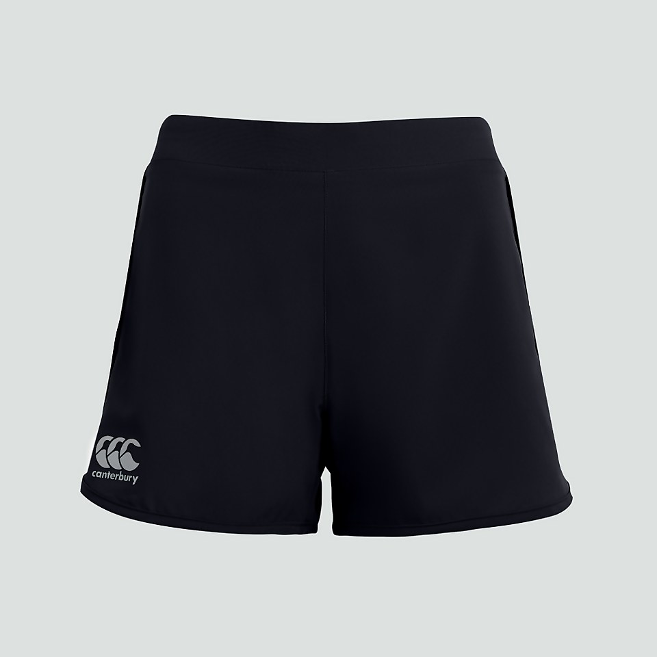 WOMENS WOVEN GYM SHORTS BLACK