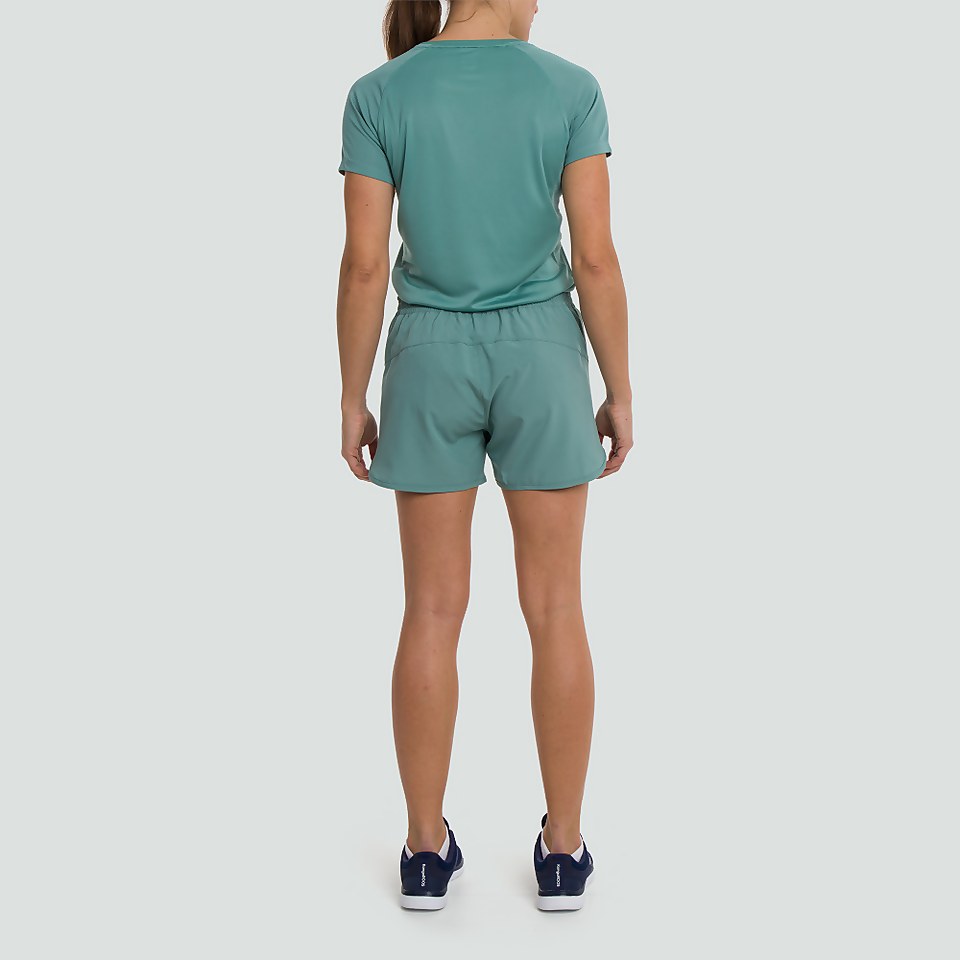 WOMENS WOVEN GYM SHORTS BLUE