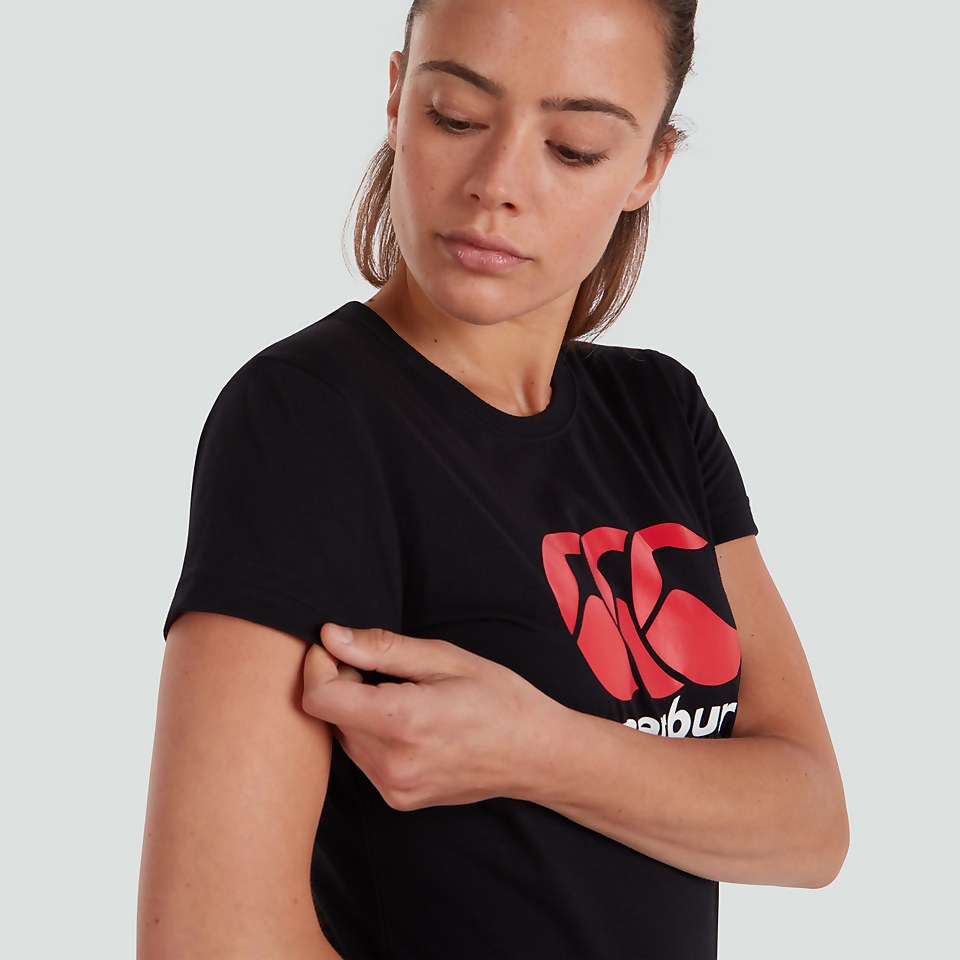 WOMENS CCC LOGO TEE BLACK