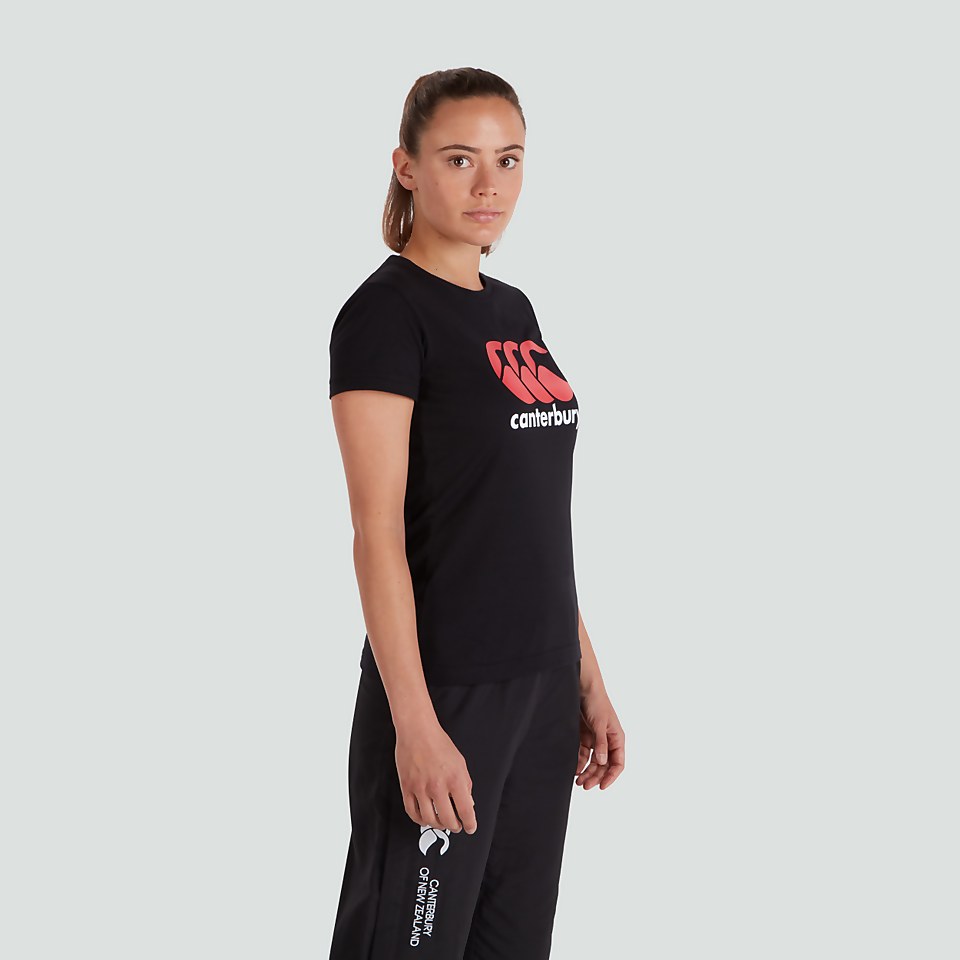 WOMENS CCC LOGO TEE BLACK