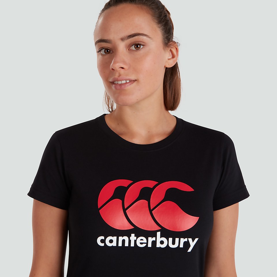 WOMENS CCC LOGO TEE BLACK