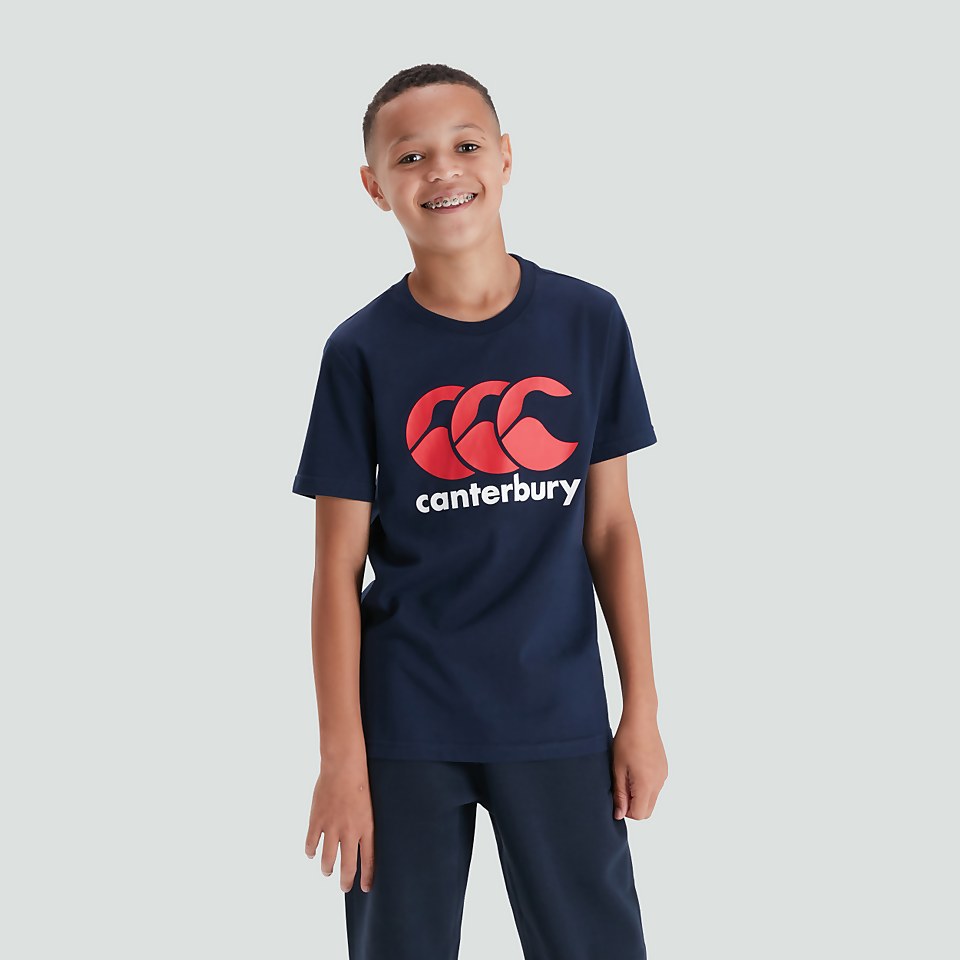 JUNIOR UNISEX CCC LOGO TEE NAVY