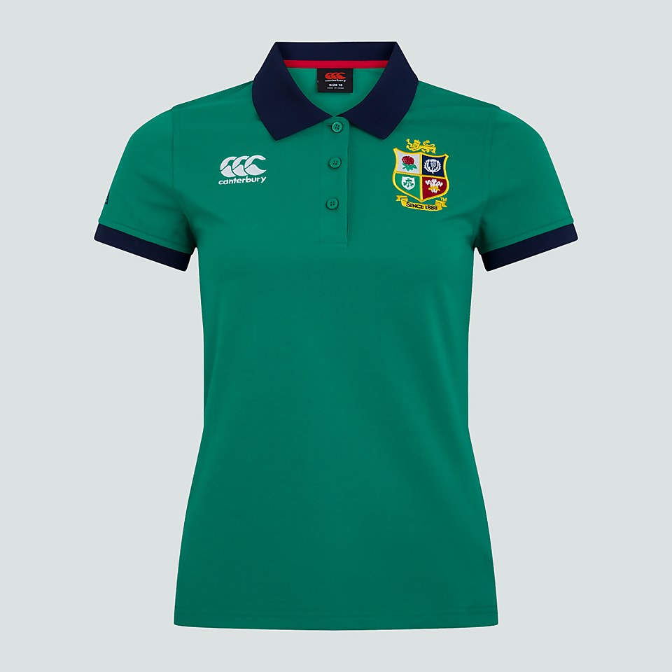 WOMENS BRITISH & IRISH LIONS HOME NATIONS POLO SHIRT GREEN
