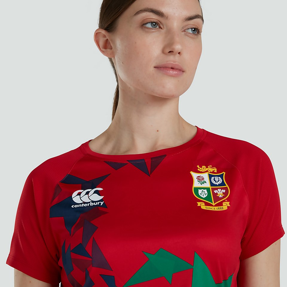 WOMENS BRITISH & IRISH LIONS SUPERLIGHT GRAPHIC TEE RED
