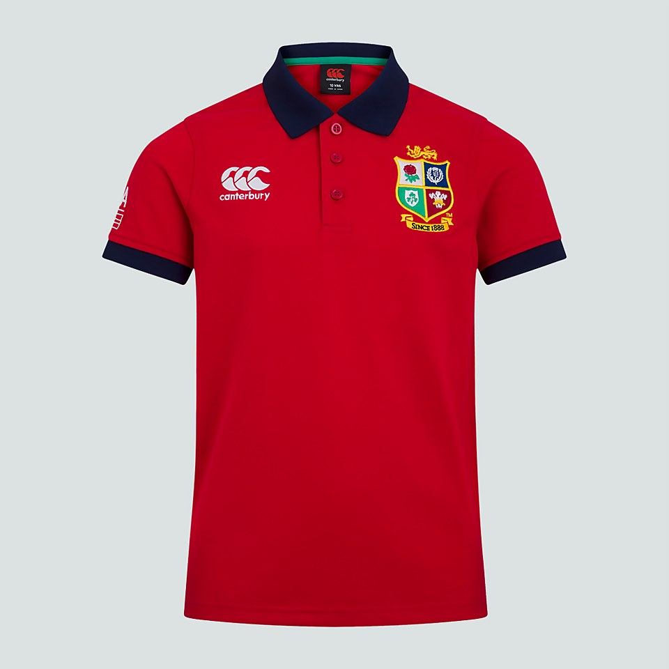 JUNIOR UNISEX BRITISH & IRISH LIONS HOME NATIONS POLO SHIRT RED