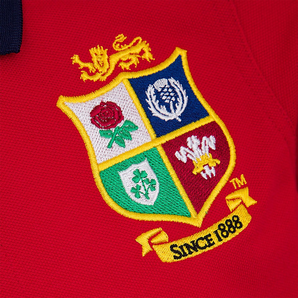 JUNIOR UNISEX BRITISH & IRISH LIONS HOME NATIONS POLO SHIRT RED