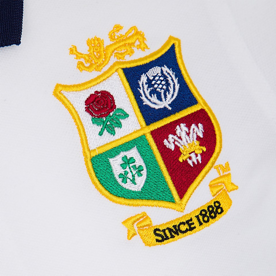 JUNIOR UNISEX BRITISH & IRISH LIONS HOME NATIONS POLO SHIRT WHITE