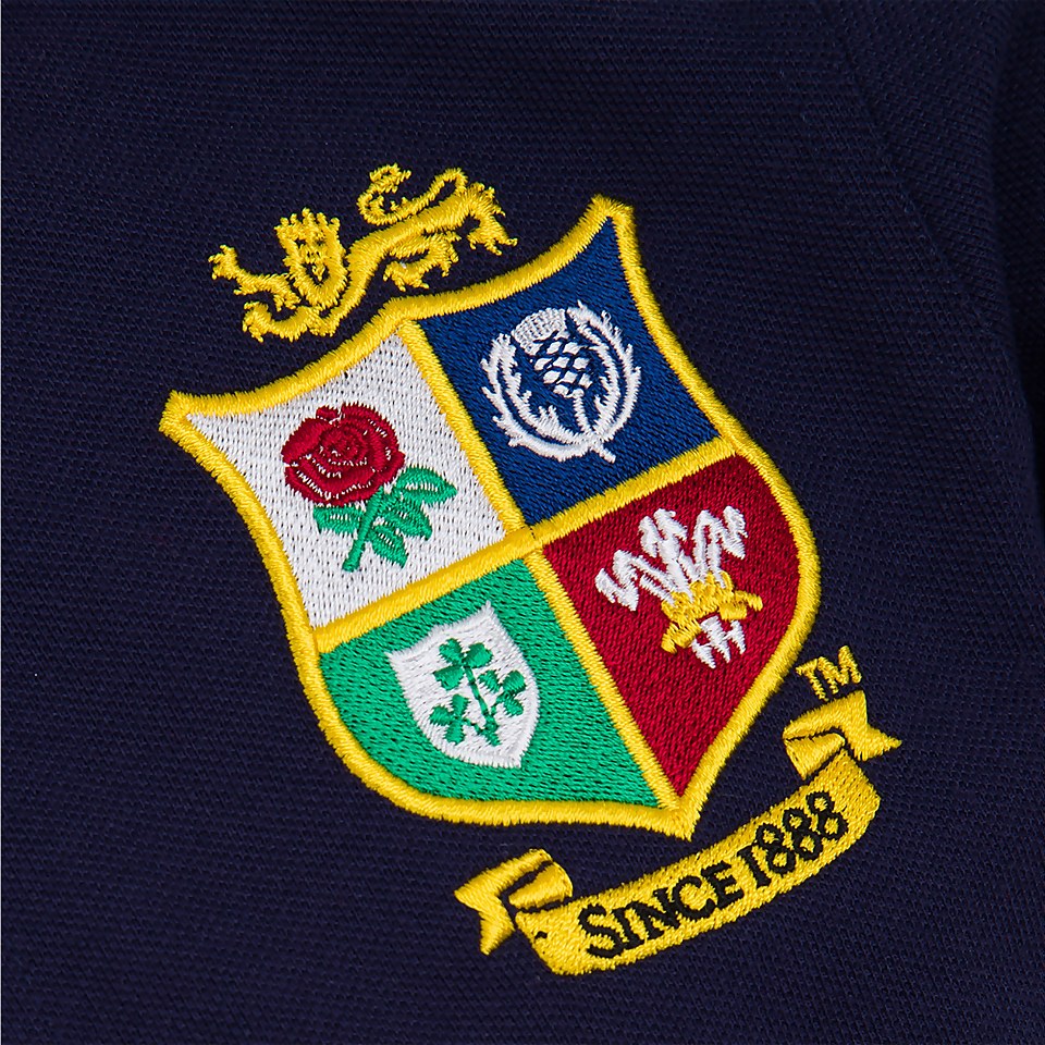 JUNIOR UNISEX BRITISH & IRISH LIONS HOME NATIONS POLO SHIRT BLUE