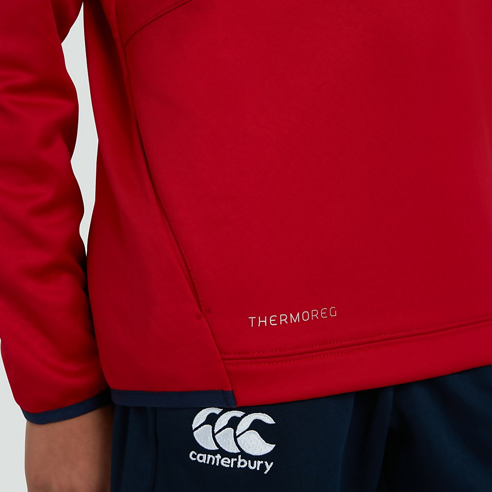 JUNIOR UNISEX BRITISH & IRISH LIONS THERMOREG 1/4 ZIP FLEECE RED