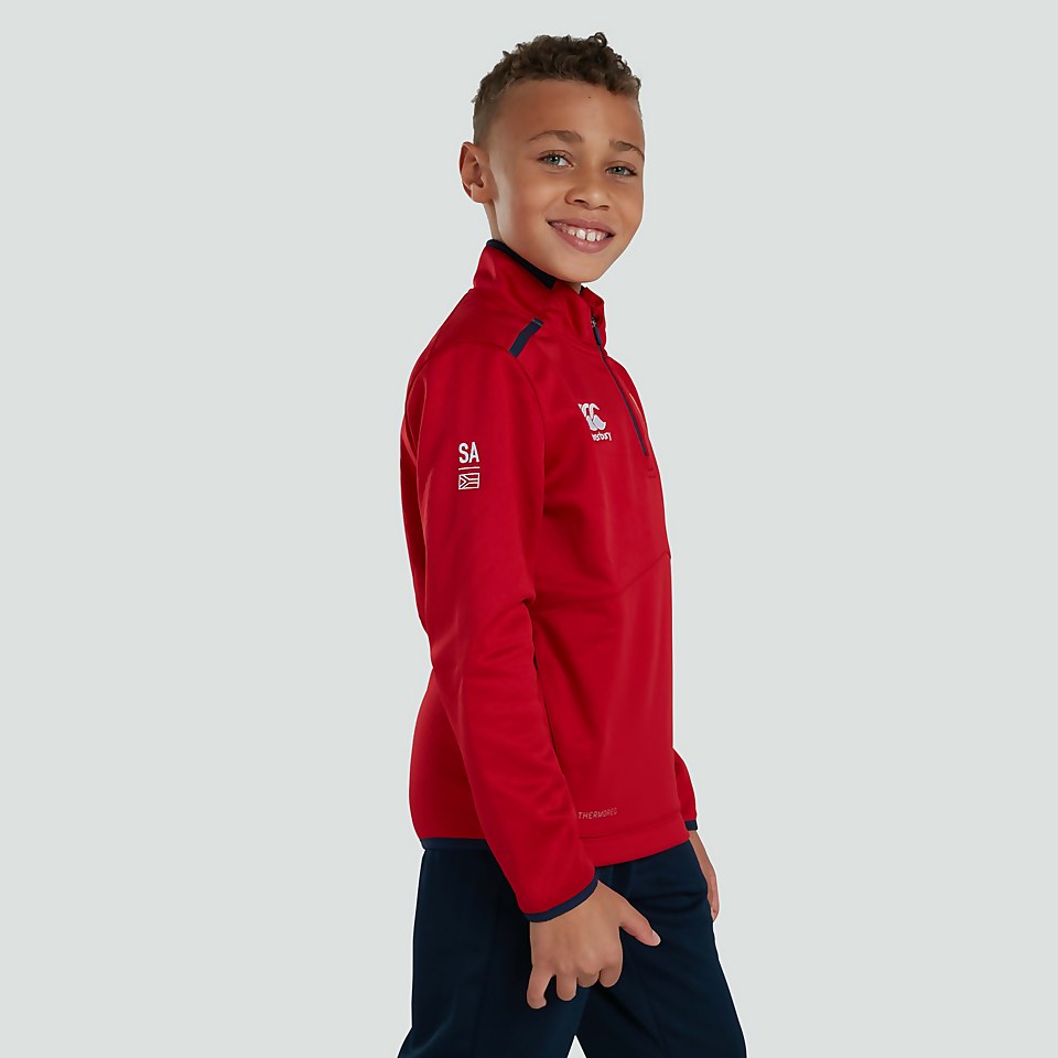JUNIOR UNISEX BRITISH & IRISH LIONS THERMOREG 1/4 ZIP FLEECE RED