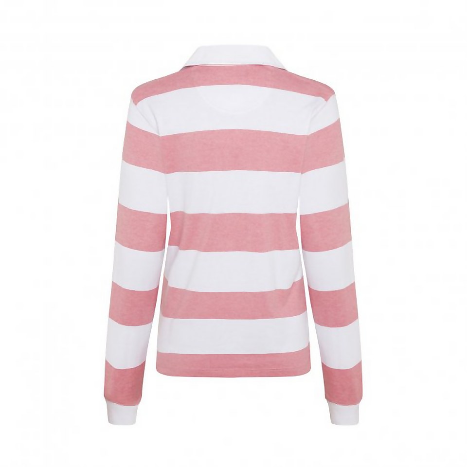 WOMENS WEBBER HOOPED RUGBY JERSEY PINK
