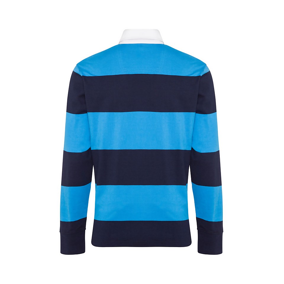 MENS HOOPED RUGBY JERSEY NAVY