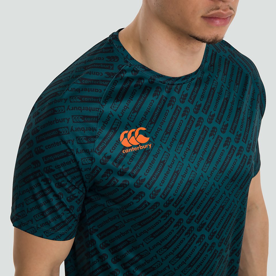 MENS VAPODRI SUPERLIGHT AOP TEE GREEN