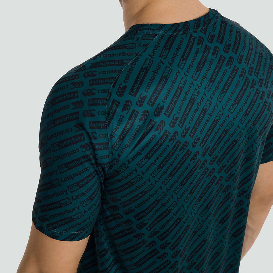 MENS VAPODRI SUPERLIGHT AOP TEE GREEN