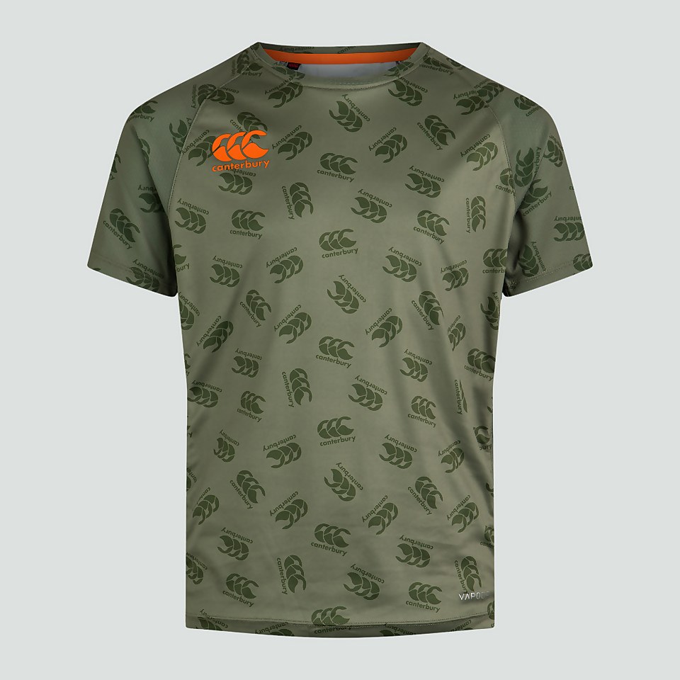 JUNIOR UNISEX VAPODRI SUPERLIGHT AOP TEE GREEN
