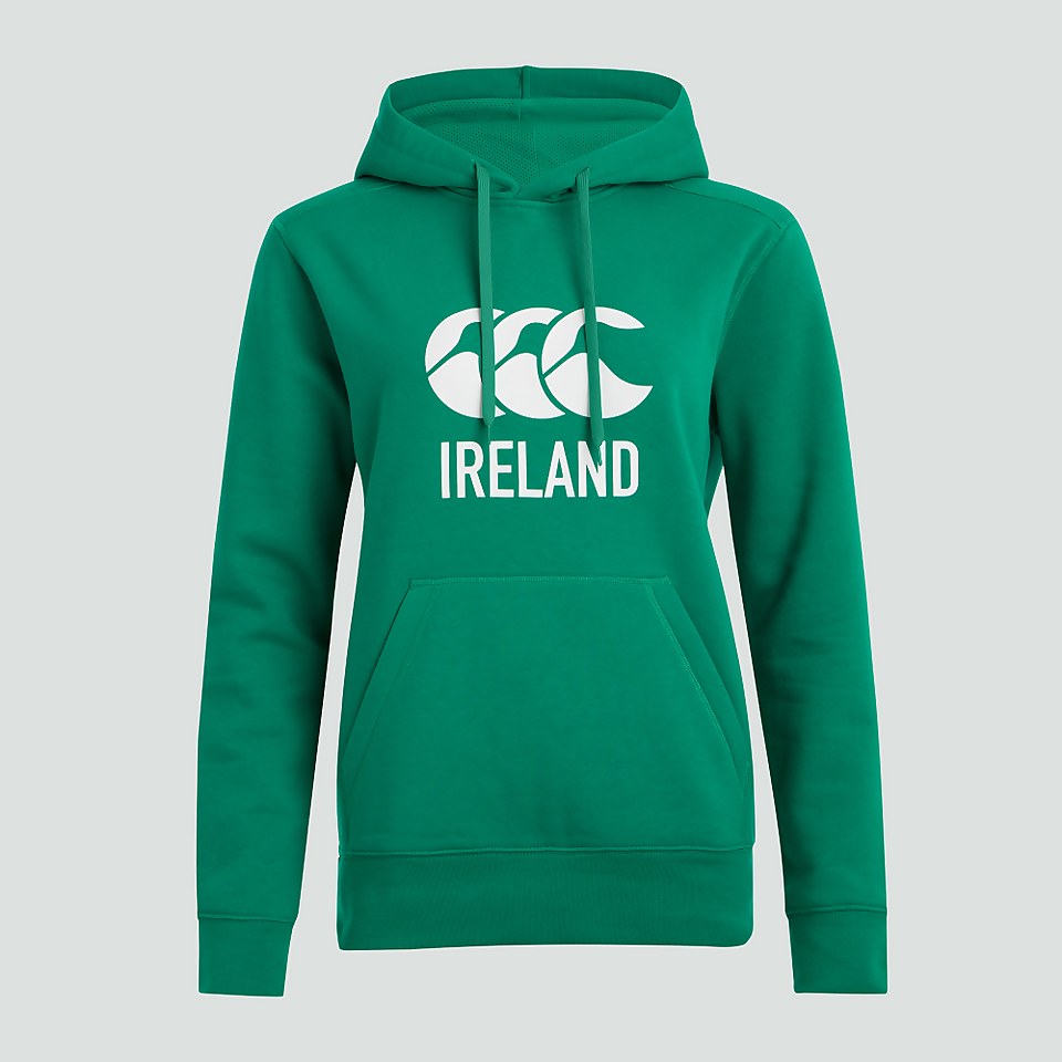 WOMENS IRELAND LOGO HOODY GREEN