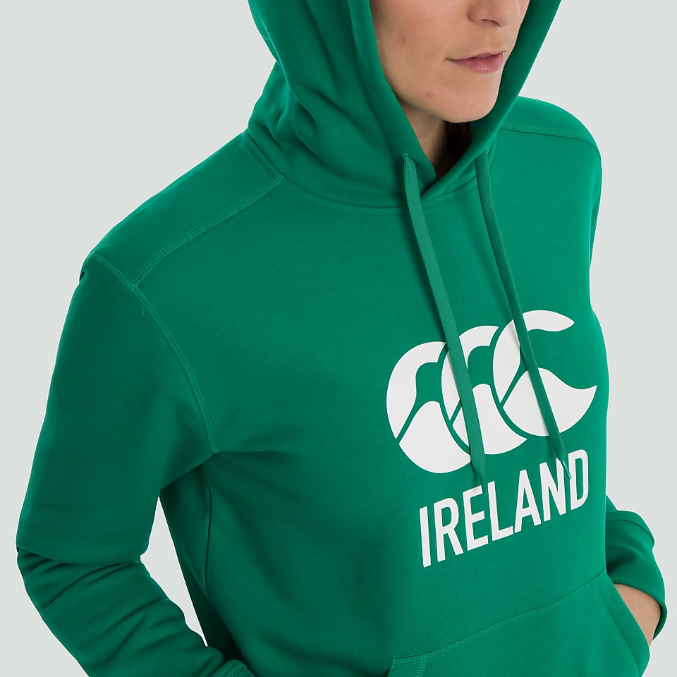 WOMENS IRELAND LOGO HOODY GREEN